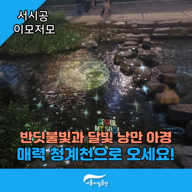 반딧불빛과 달빛 낭만 야경이 있는 매력 청계천으로 오세요!