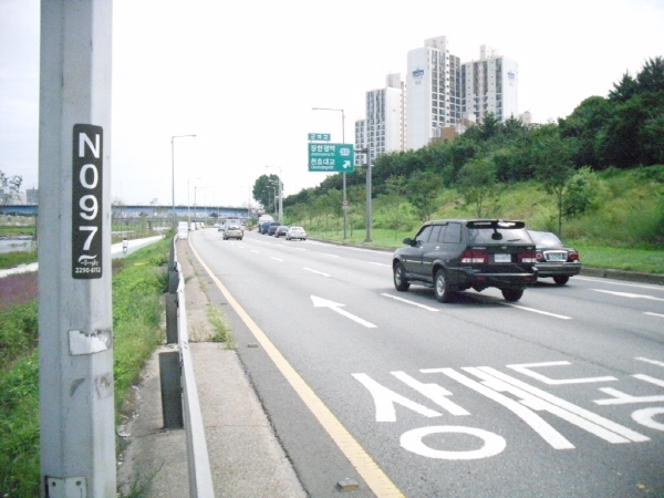 동부간선도로(상계방향) 장안철교 지난 1,700M 사진