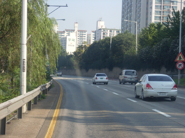 동부간선도로(상계방향) 월릉교 지난 520M 사진