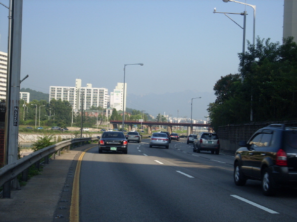 동부간선도로(상계방향) 한천교 지난 535M 사진