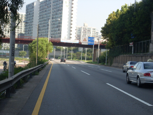 동부간선도로(상계방향) 한천교 지난 770M 사진
