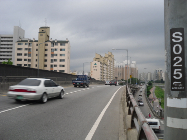 동부간선도로(성수방향) 수락고가시점 지난 150M 사진