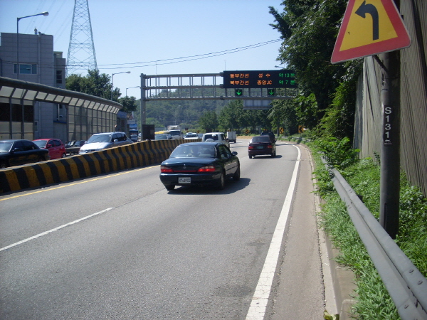 동부간선도로(성수방향) 마들지하종점 지난 195M 사진