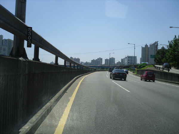 동부간선도로(성수방향)중랑교 지난 160M 사진