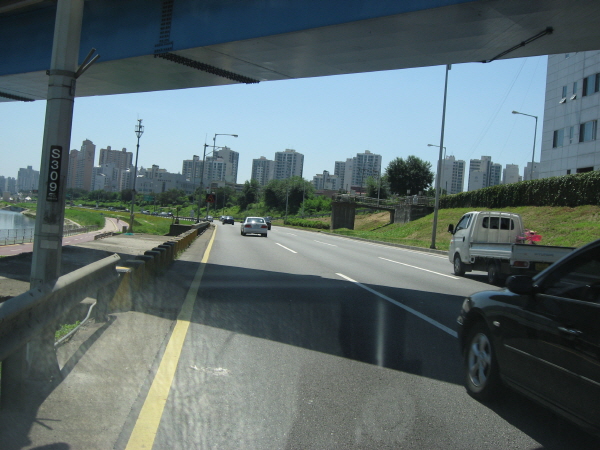 동부간선도로(성수방향)중랑교 지난 395M 사진