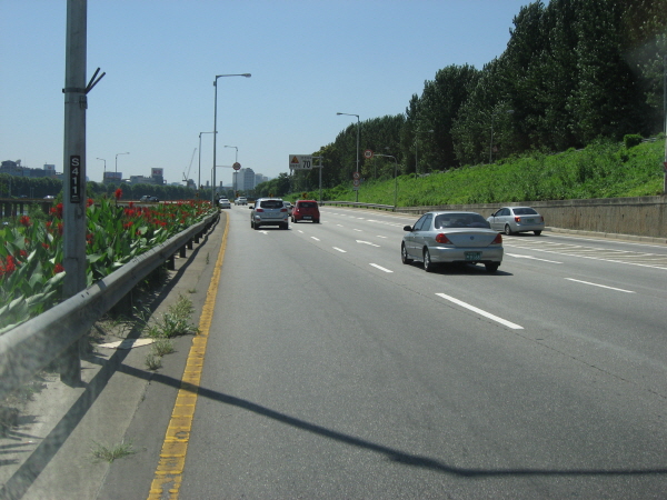 동부간선도로(성수방향)군자교 지난 510M 사진