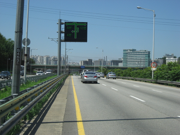 동부간선도로(성수방향)송정교시점 지난 1,215M 사진