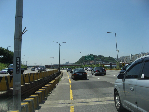 동부간선도로(성수방향)성동교 지난 280M 사진