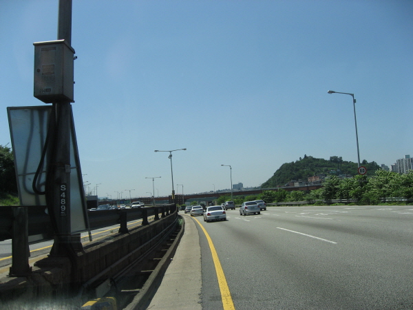동부간선도로(성수방향)성동교 지난 370M 사진