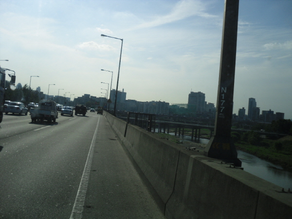 동부간선도로(장지방향) 수서진입램프 지난 640M 사진