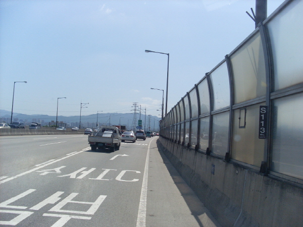 동부간선도로(장지방향) 올림픽장지합류점 지난 2,520M 사진