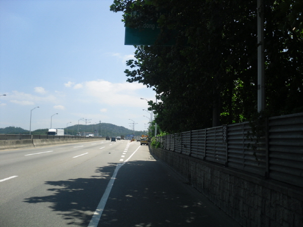 동부간선도로(장지방향) 탄천고가종점 지난 545M 사진