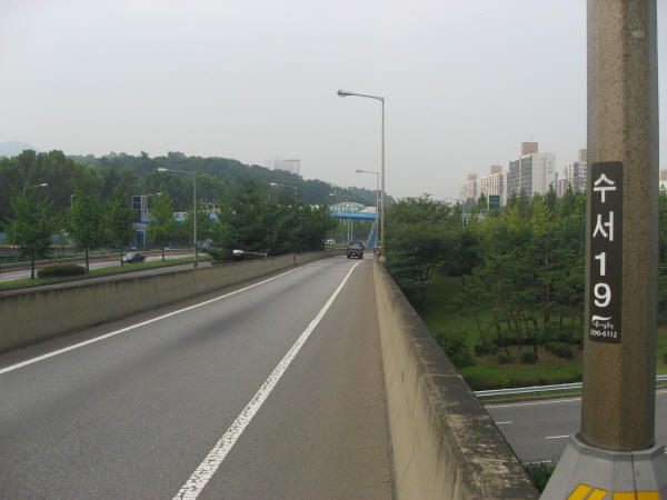 동부간선도로(청담방향) 수서→양재대로진입램프 시점 지난 900m 사진