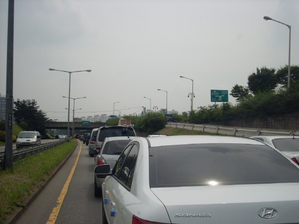서부간선도로(시흥방향) 안양교 지난 560M 사진