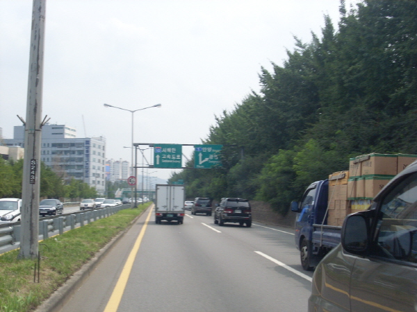서부간선도로(시흥방향) 철산교 지난 595M 사진