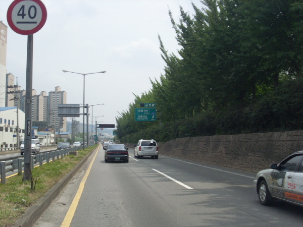 서부간선도로(시흥방향) 금천교 지난 75M 사진